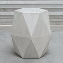 Volker - White Geometric Accent Table