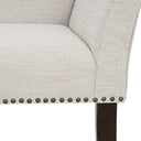 Welburn - Upholstered Bench With Back & Legs - Cream