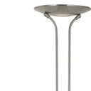 Led Torchiere Floor Lamp With Nickel Dome Shade - Nickel - HomeRoots - Floor Lamps - Elite Enclave Home