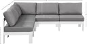 Nizuc - Outdoor Patio 5 Piece Modular Sectional With White Frame - Meridian Furniture - Stationary Sectionals- Elite Enclave Home