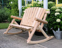 Wood Rocking Loveseat - Natural