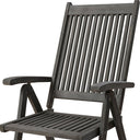 Distressed Outdoor Reclining Chair - Dark Gray