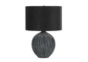 23" Ceramic Round Table Lamp With Black Drum Shade - Black - HomeRoots - Table Lamps - Elite Enclave Home