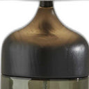 Glass Bedside Table Lamp With White Shade - Black