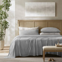 California King Stretch Jersey Sheet Set - Gray - Harbor House - Sheets & Pillowcases - Elite Enclave Home