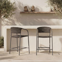 Zola - Outdoor Bar Stool - Dark Brown - Moe's Home Collection - Bar Height (28" - 30") - Elite Enclave Home