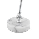 22" Iron Desk Table Lamp With Silver Metallic Bell Shade - Silver Metallic