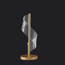 Modern Swirl Metal And Acrylic LED Table Lamp - Gold