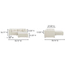 Lowtide - Nook Modular Sectional - Warm White - Moe's Home Collection - Stationary Sectionals - Elite Enclave Home