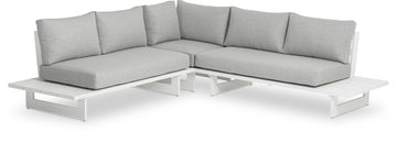 Maldives - Water Resistant Outdoor Patio Sectional With White Frame