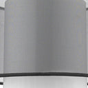 Metal Column Lamp With Black And White Drum Shade - Black And Silver