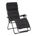 26" Steel Outdoor Zero Gravity Chair With Black Cushion - Black