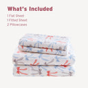 Cozy Soft - Twin 100% Flannel Pigment Printed Sheet Set - Happy Bows - Intelligent Design - Sheets & Pillowcases - Elite Enclave Home
