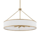 Algiers - 8 Light Drum Pendant - Gold / White