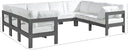 Nizuc - Outdoor Patio 8 Piece Modular Sectional With Gray Frame