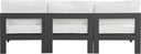 Nizuc - Outdoor Patio 3 Seat Armless Modular Sofa With Gray Frame