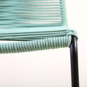 23" Metal Outdoor Dining Chair (Set of 2) - Light Blue