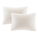 Hanae - Blend Yarn Dyed 3 Piece Duvet Cover Set - White