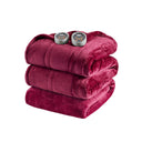 Heated Microlight to Berber - Blanket - Red
