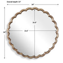 Cerrito - Round Mirror - Antique Brass