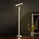 LED Novelty Curvy Spiral Floor Lamp - White - HomeRoots - Floor Lamps - Elite Enclave Home