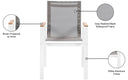 Nizuc - Outdoor Patio Dining Arm Chair With White Frame And Natural Arms (Set of 2)