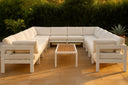 Nizuc - Outdoor Patio 12 Piece Modular Sectional With White Frame - Meridian Furniture - Stationary Sectionals- Elite Enclave Home