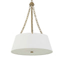 Andalucia - 4 Light Drum Pendant - Gold / White - Uttermost - Pendant Lighting- Elite Enclave Home