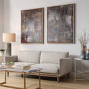Molten Patina - Framed Canvases (Set of 2) - Dark Brown
