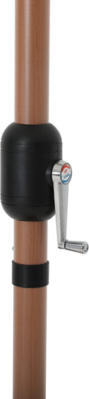 Fiji - Aluminum Patio Umbrella With Round Teak Base