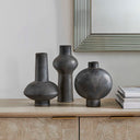 Charcoal Bloom - Indoor - Outdoor Vases (Set of 3) - Black / Gray - Uttermost - Vases & Jars - Elite Enclave Home