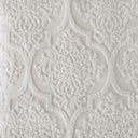 Viola - 3 Piece Tufted Damask Duvet Cover Set - Off White
