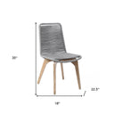 Solid Wood Outdoor Dining Chair (Set of 2) - Gray