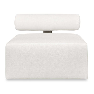 Bolster Back - Armless Outdoor Sofa - White