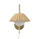 Laguna - Rattan Weave Wall Sconce - Gold - INK+IVY - Sconces - Elite Enclave Home