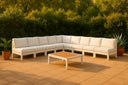 Nizuc - Outdoor Patio 9 Piece Modular Sectional With White Frame - Meridian Furniture - Stationary Sectionals- Elite Enclave Home