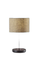 Metal Wood Wireless Charging Table Lamp - Matte Black