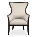 Sandy - Wing Back Armchair - Beige & Dark Brown