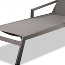 Modern Aluminum Chaise Lounges (Set of 2) - Taupe