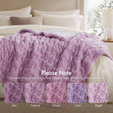 Ruched Fur - Throw - Purple - Madison Park - Throws - Elite Enclave Home