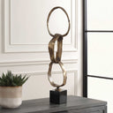 Loopform - Ring Sculpture - Black / Brass