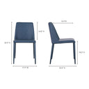 Nora - Vegan Leather Dining Chair (Set of 2) - Ocean Cavern Gray - Moe's Home Collection - Chair Sets - Elite Enclave Home