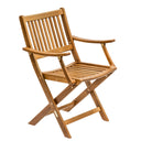 24" Solid Wood Indoor Outdoor Deck Chair - Light Brown