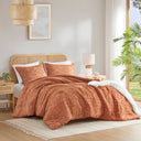 Gigi - Twin/Twin Long Comforter Mini Set - Terracotta