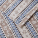 Flannel - Queen Sheet Set Cotton - Blue Snowflake