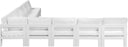 Nizuc - Outdoor Patio 9 Piece Modular Sectional With White Frame - Meridian Furniture - Stationary Sectionals- Elite Enclave Home