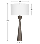 Waller - Handcrafted Cast Table Lamp - Dark Brown