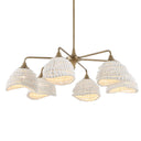 Biddeford - 6 Light Beaded Pendant - White - Uttermost - Pendant Lighting- Elite Enclave Home