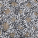 Wool Cotton Blend Cube Geometric Pouf Ottoman - Natural And Gray