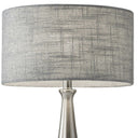 Metal Finish Tapered Basectable Lamp - Brushed Steel - HomeRoots - Table Lamps - Elite Enclave Home